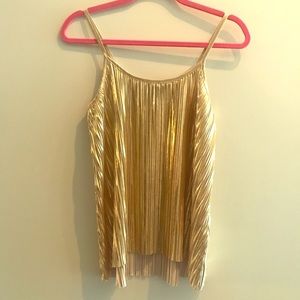 Womens metallic gold tank top